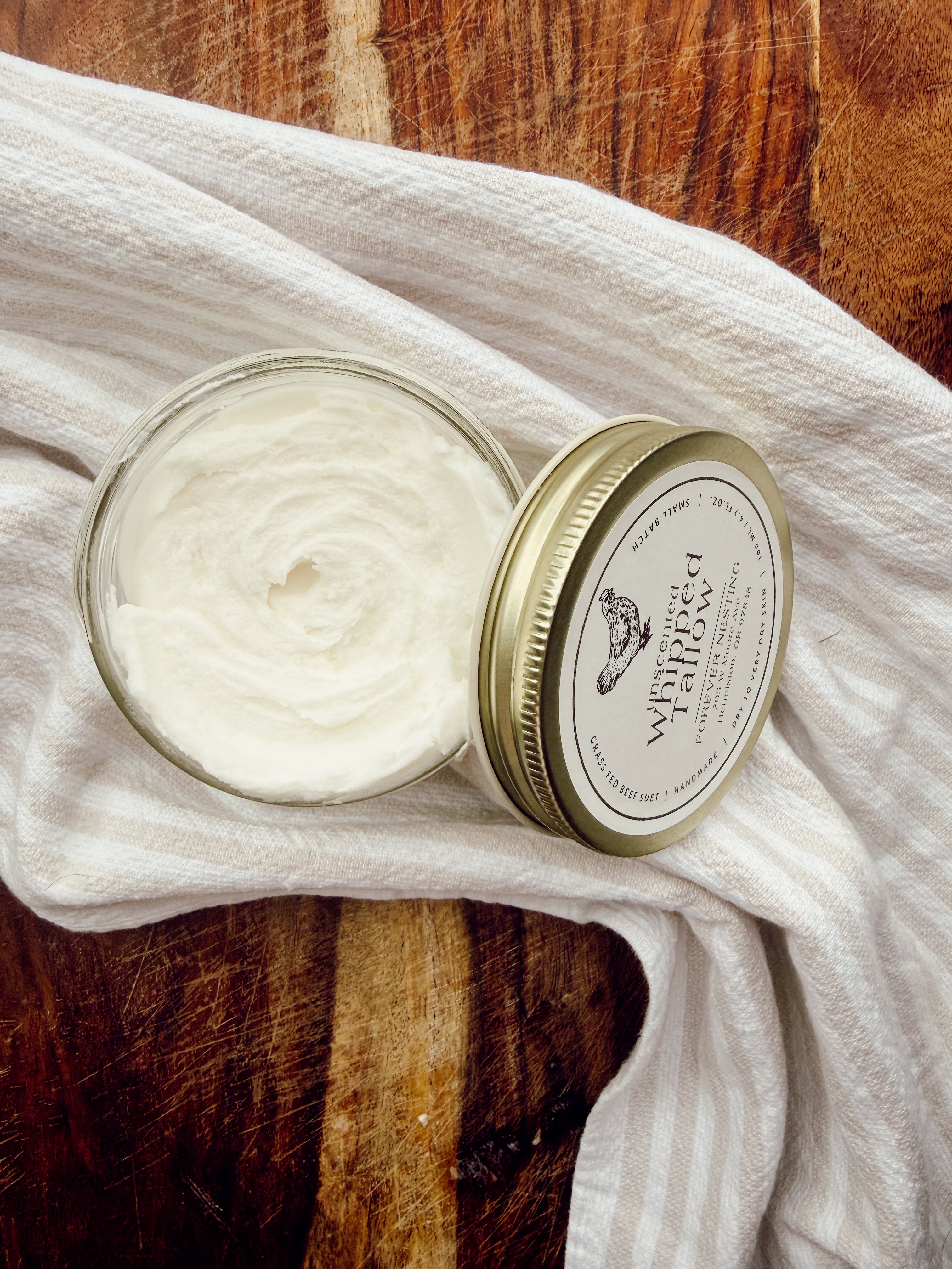 Unscented Whipped Tallow (4 oz-8 oz)